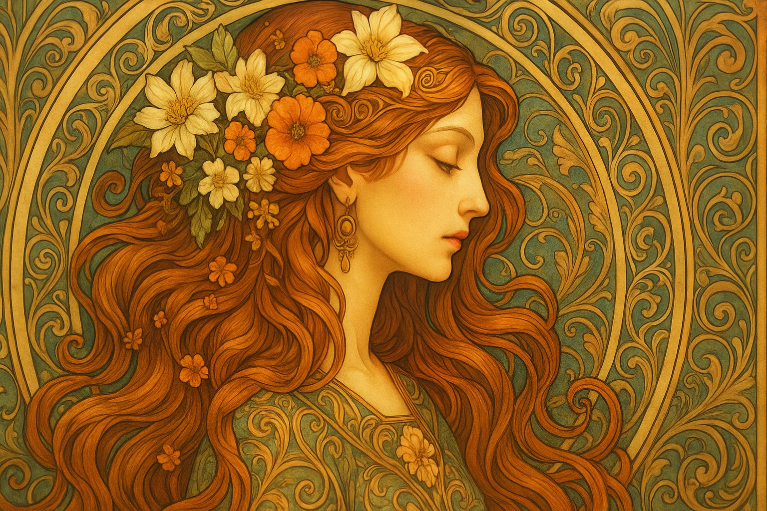 styl graficzny art nouveau ChatGPT
