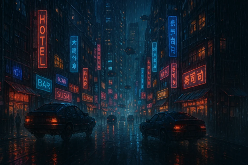 styl graficzny cyberpunk ChatGPT
